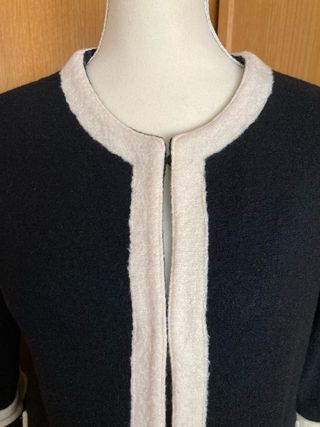 Abrigo negro de lana Zara talla M