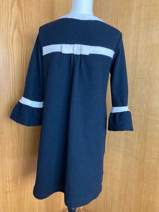 Abrigo negro de lana Zara talla M