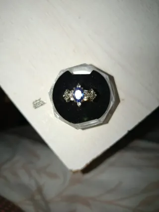 Anillo Plata con Zafiro Ovalado