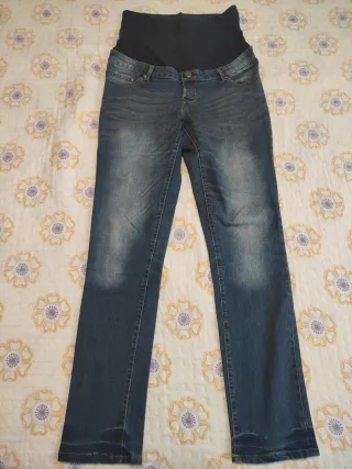 Vaquero premamá Talla 40 Azul