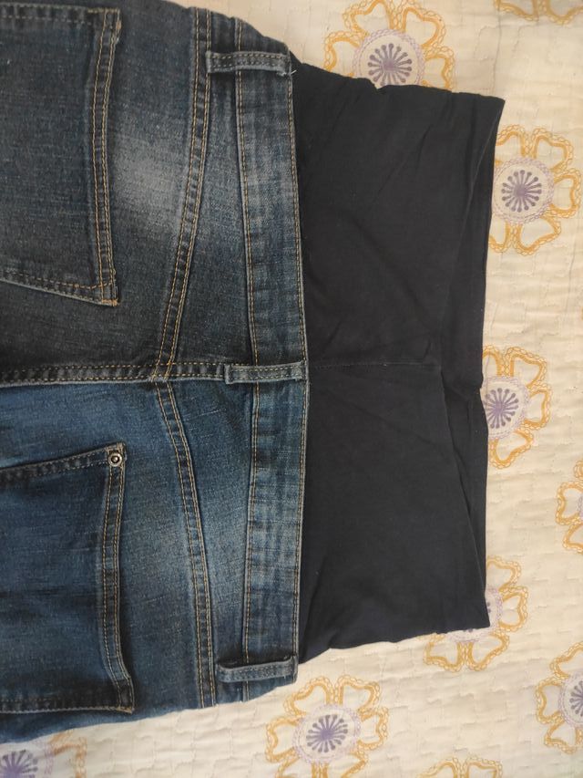 Vaquero premamá Talla 40 Azul