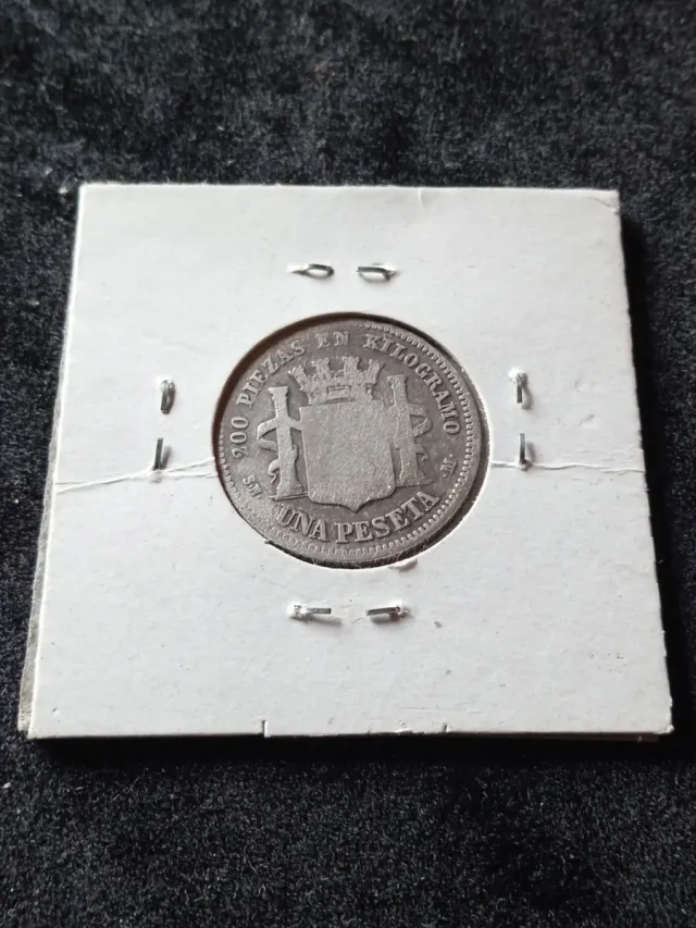 Una peseta 1869 Gobierno provisional plata