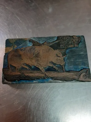 Sello de imprenta antiguo - Toro