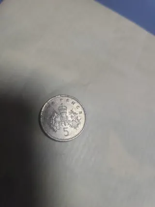 Moneda 10 peniques Reino Unido 1992