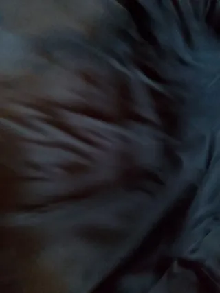 Chaquetón pelo Bershka negro talla M