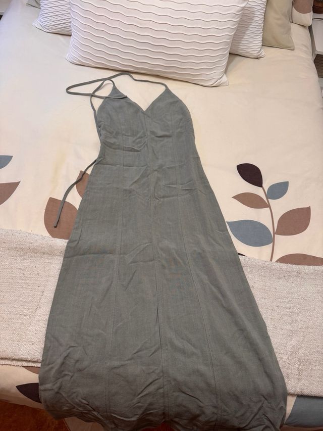 Vestido largo verde halter