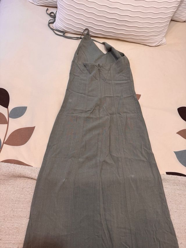 Vestido largo verde halter