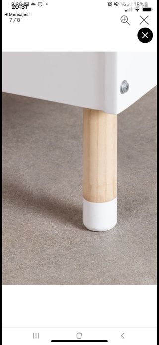 Cama infantil blanca MDF 90x190 marca Flexa