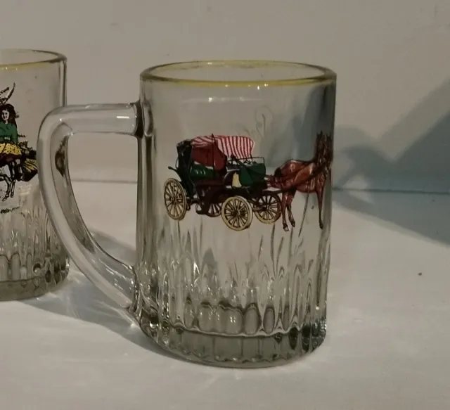 4 Jarras Cerveza Cristal Decoradas