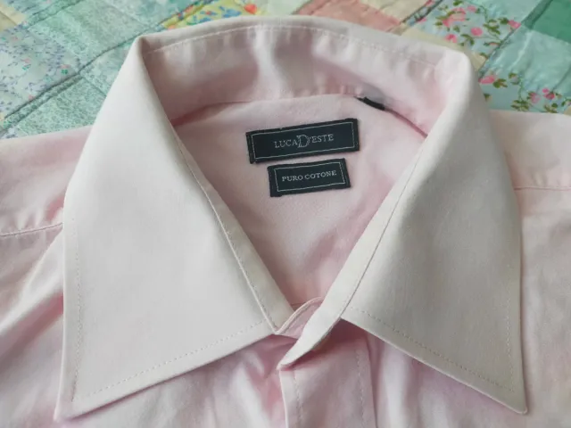 Camicia uomo manica lunga color rosa pallido