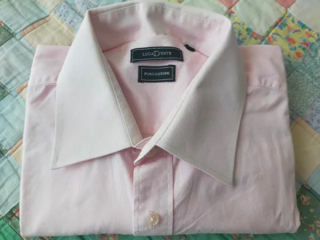 Camicia uomo manica lunga color rosa pallido