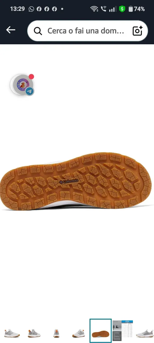 Sneakers Columbia Tamiami PFG grigioarancione 40,5