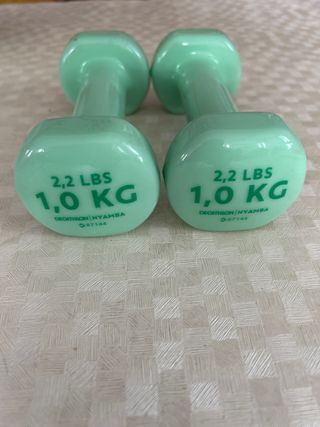 Mancuernas 1 kg (2.2 LBS) Verde