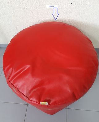 PUFF pera polipiel rojo. Relax. Sofá. Sillón