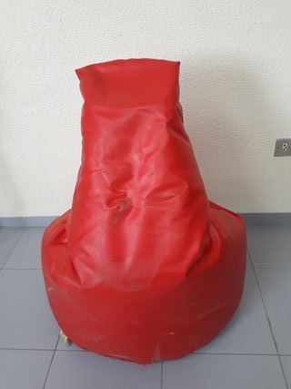 PUFF pera polipiel rojo. Relax. Sofá. Sillón