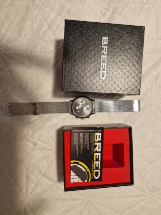 Reloj BREED ESPINOSA Plateado Malla Metálica