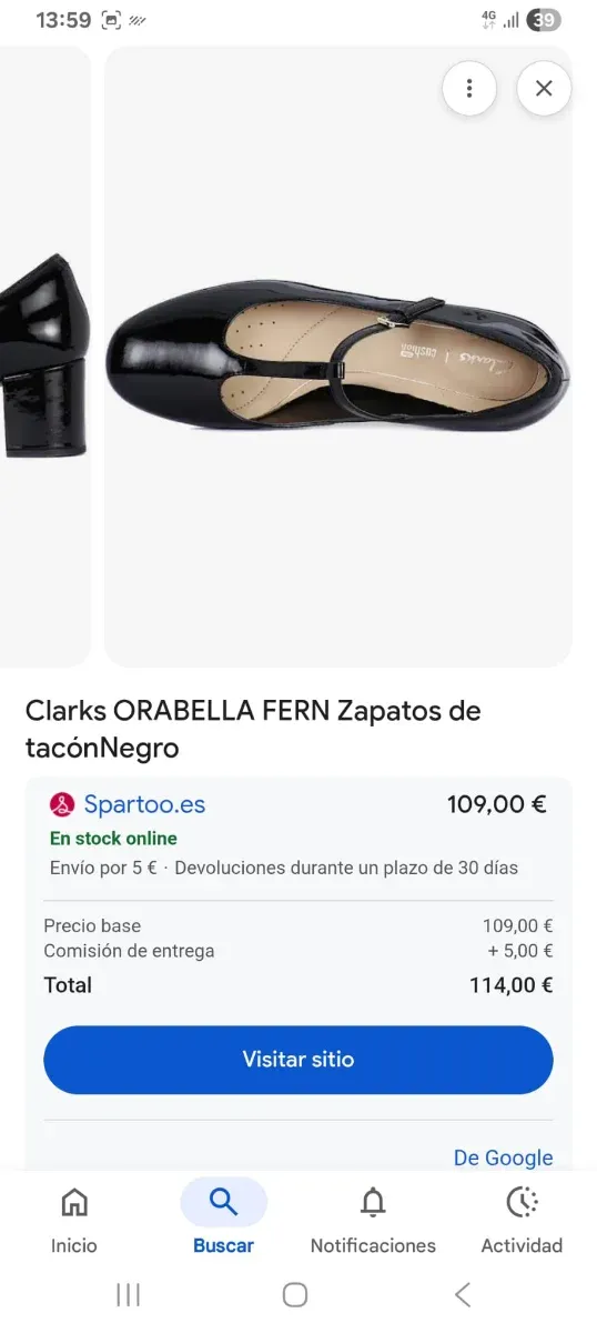 ZAPATOS Clarks Orabella Fern. A ESTRENAR GAMA ALTA