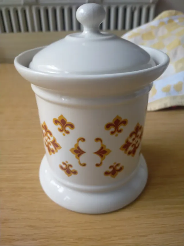 Bote de cocina retro SOPA blanco