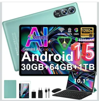 Tablet Gemini Android 15 10.1 30GB+64GB+1TB NUEVA