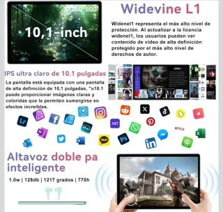 Tablet Gemini Android 15 10.1 30GB+64GB+1TB NUEVA