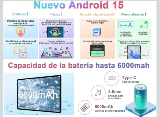 Tablet Gemini Android 15 10.1 30GB+64GB+1TB NUEVA