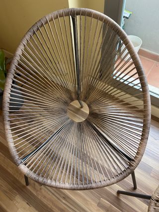 Sillones Acapulco ratán y metal (2 unidades)