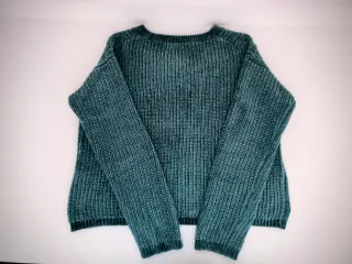 Jersey punto mujer verde talla XS