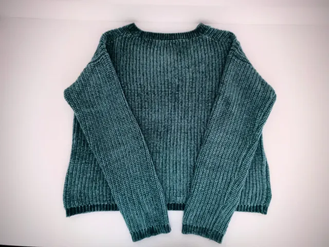 Jersey punto mujer verde talla XS