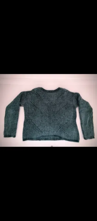 Jersey punto mujer verde talla XS
