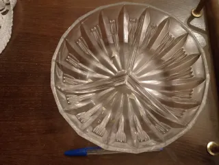 Frutero de cristal con divisiones