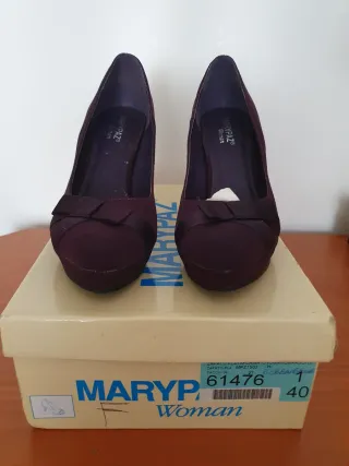 Zapatos de tacón Marypaz berenjena