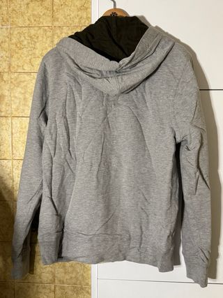 Sudadera By Basi Gris con Cremallera y Capucha