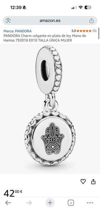 Pulsera Pandora de Plata más abalorios