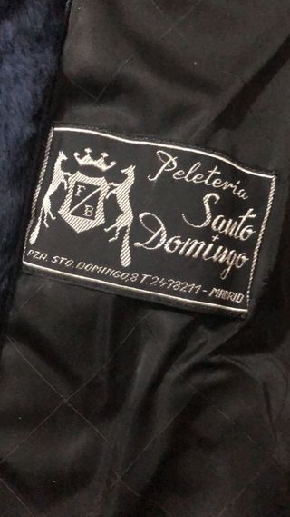 Abrigo piel muton negro