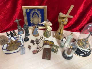 Lote objetos religiosos