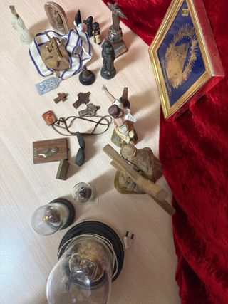 Lote objetos religiosos
