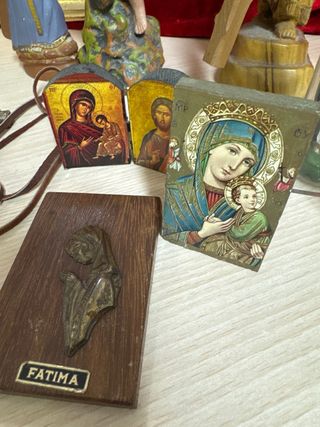 Lote objetos religiosos