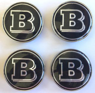 CHAPAS DE CENTRO DE RUEDA BRABUS NEGRO 56MM