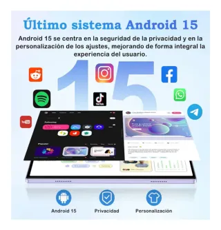 Tablet ZIOVO 15 Android 15 30GB RAM 128GB NUEVA
