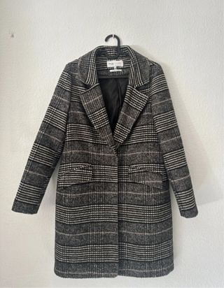 Abrigo tipo gabardina cuadros invierno