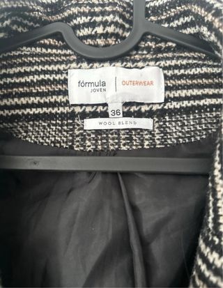 Abrigo tipo gabardina cuadros invierno