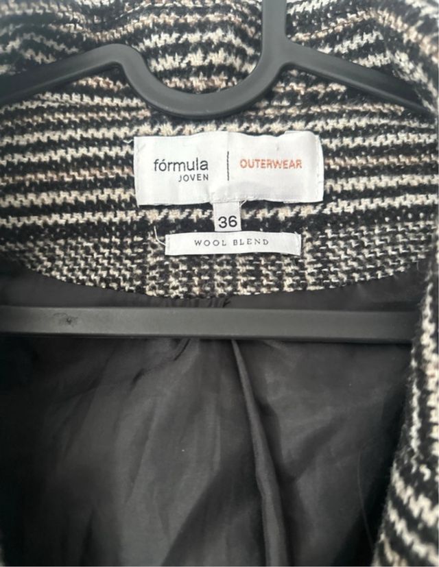 Abrigo tipo gabardina cuadros invierno