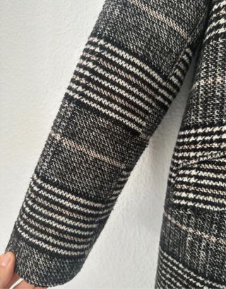 Abrigo tipo gabardina cuadros invierno