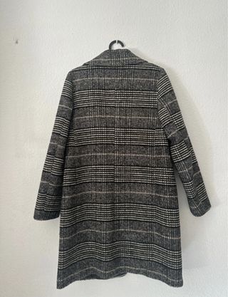 Abrigo tipo gabardina cuadros invierno