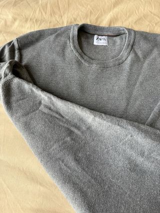 Jersey Zara gris con coderas