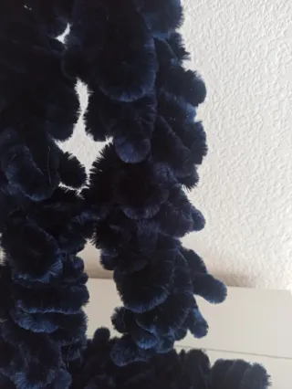 Bufanda de pelo azul