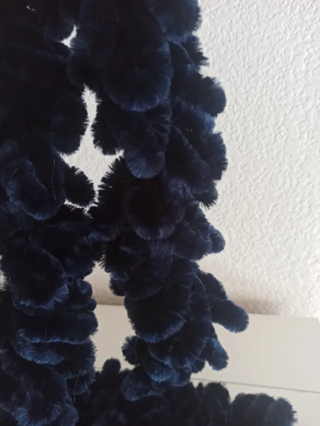 Bufanda de pelo azul