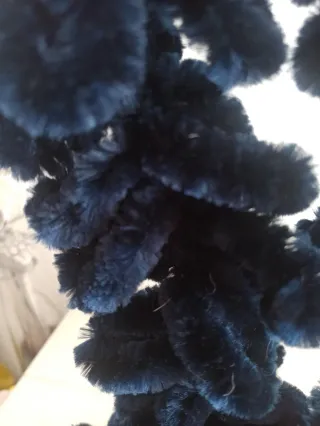 Bufanda de pelo azul