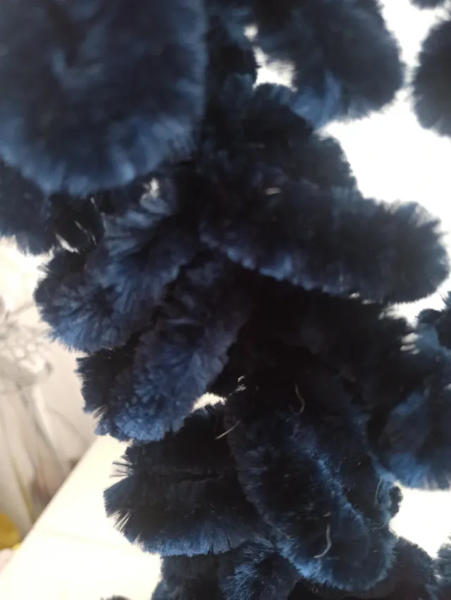 Bufanda de pelo azul