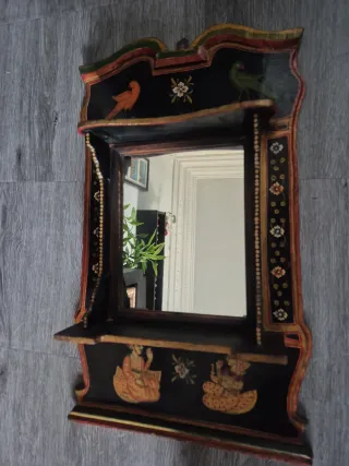 Espejo decorativo madera pintada